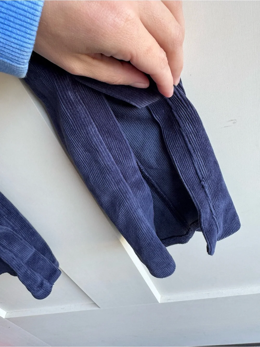 ALO Yoga Micro Corduroy Flare Split Pants - Navy